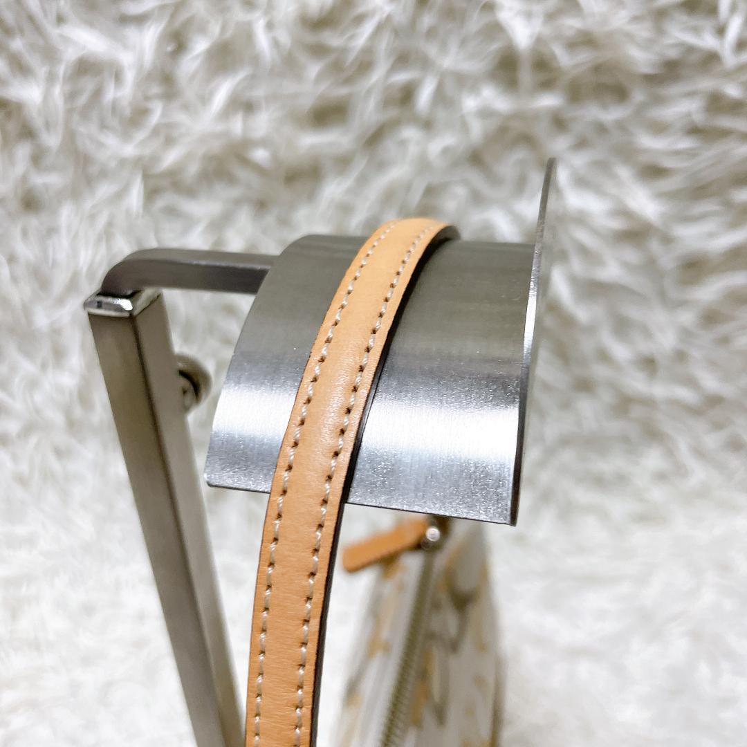 美品 COACH アクセサリーポーチ ハンドバッグ シグネチャー ハンドバッグ