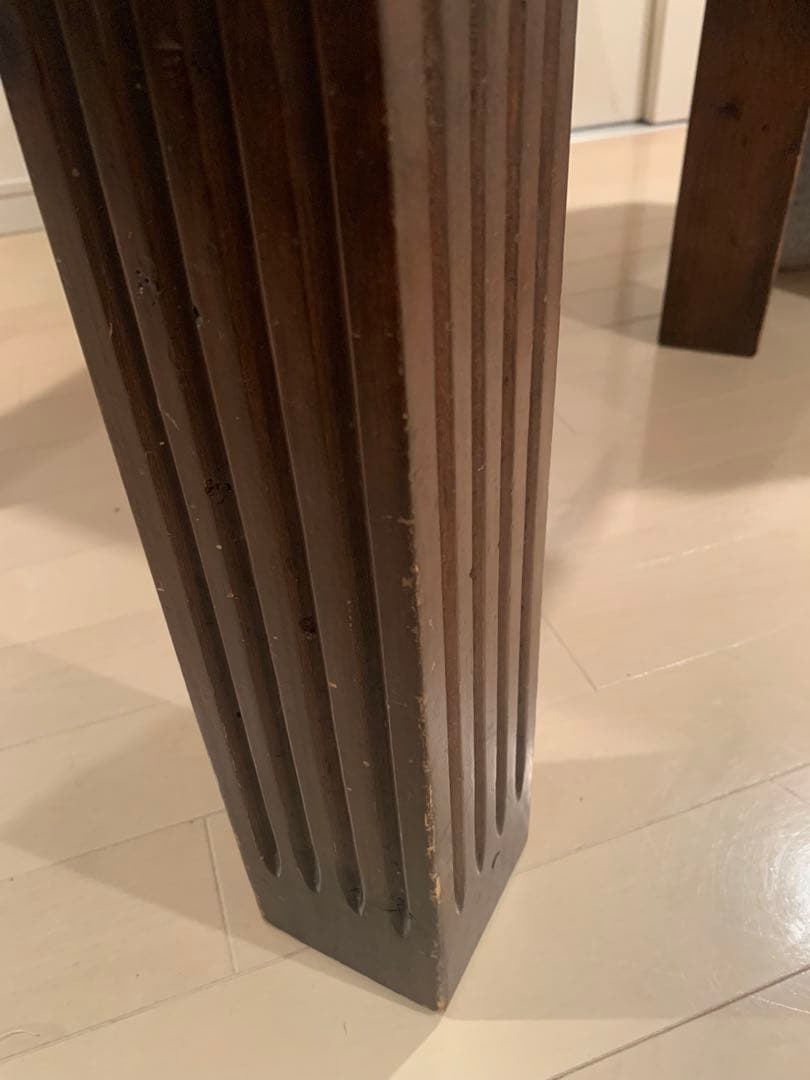 バレンシア家具 木製 正方形テーブル タイル ローテーブル