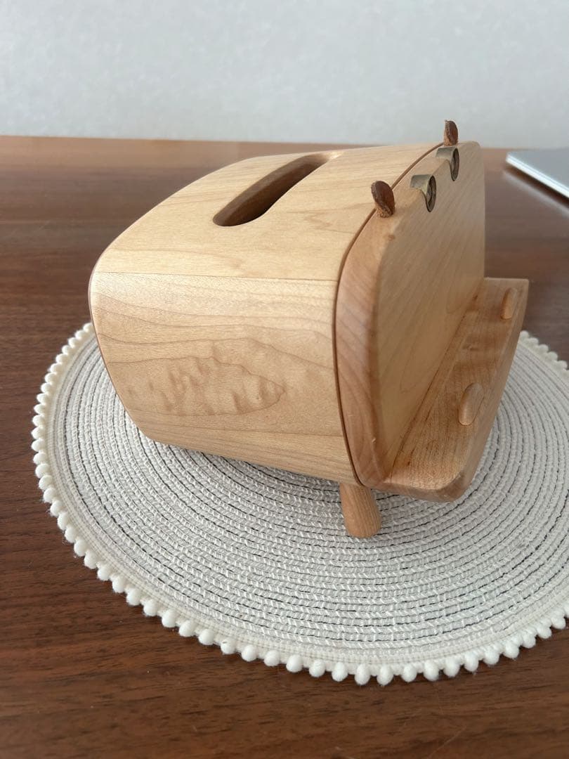 ティッシュケースカバー　ナチュラル　木製　カバ　おしゃれ　インテリア　置物　人気