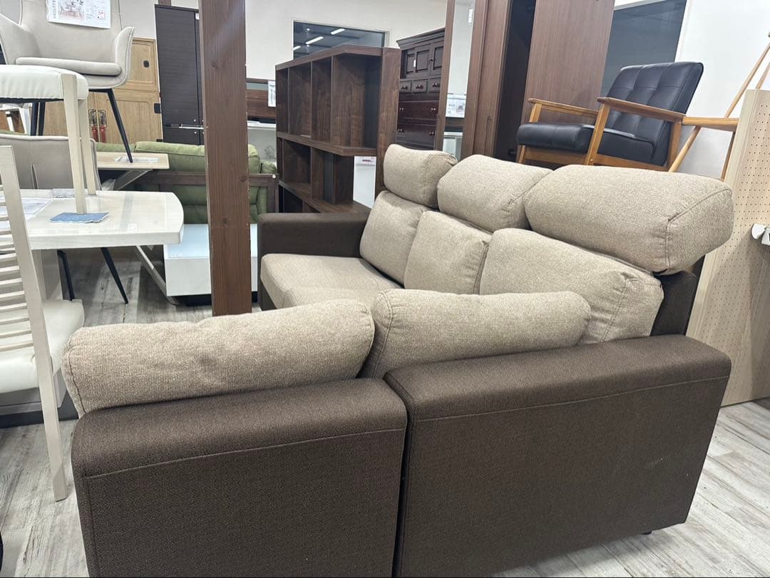 カウチソファ　ファブリック　幅200cm　北九州市福岡市限定