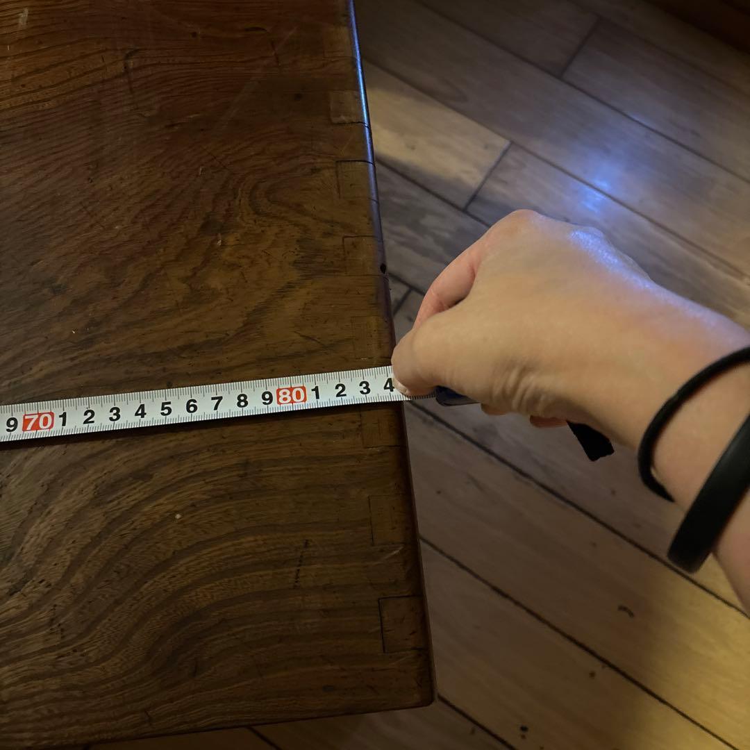 木製文机 引き出し付き 約80cm