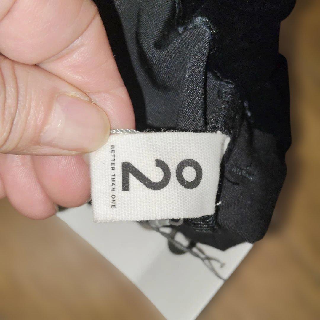 ほぼ日02.ベルベットカジュアルパンツ 黒.新品タグ付き