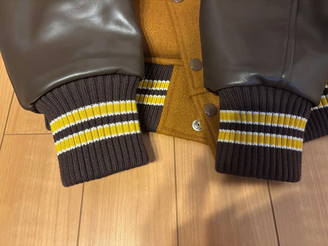 whitesville アワードジャケット 36サイズ ゴールド×ブラウン