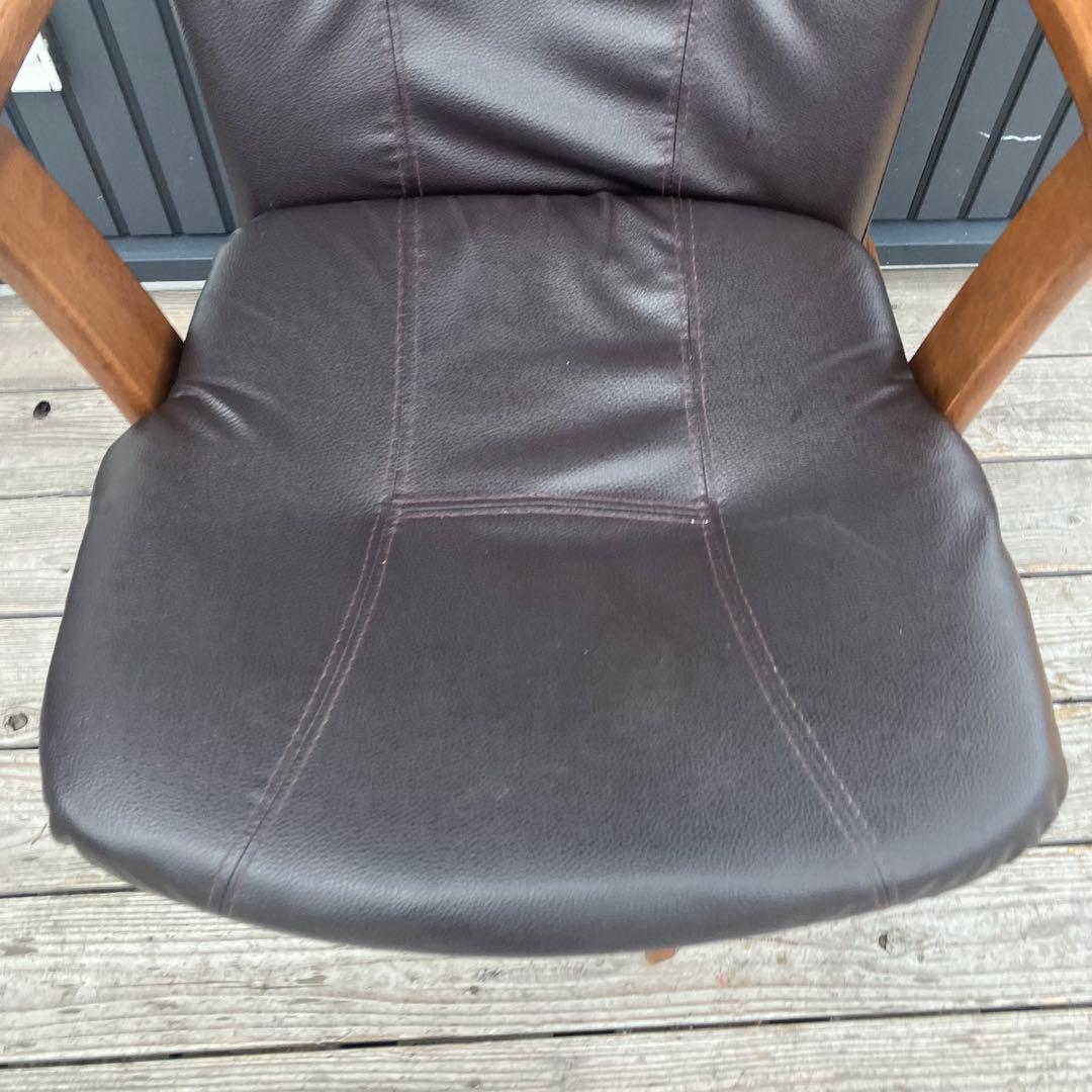 北欧レトロ 回転式 木製椅子 アームチェア ダイニングチェア カントリー 古家具