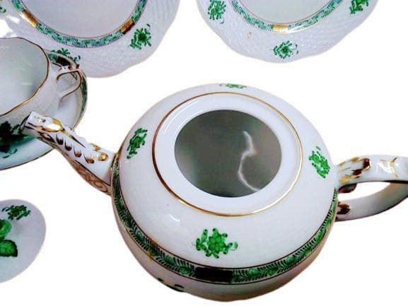 ✅【匿名配送・希少】ヘレンド アポニーグリーン ティーセット一式✅