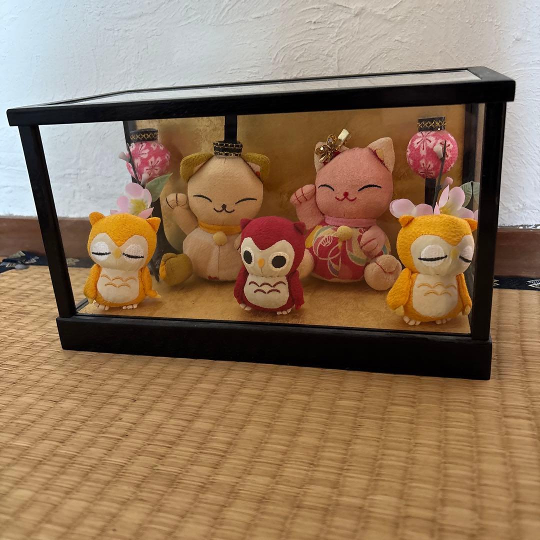 雛人形　ひな人形　猫　フクロウ