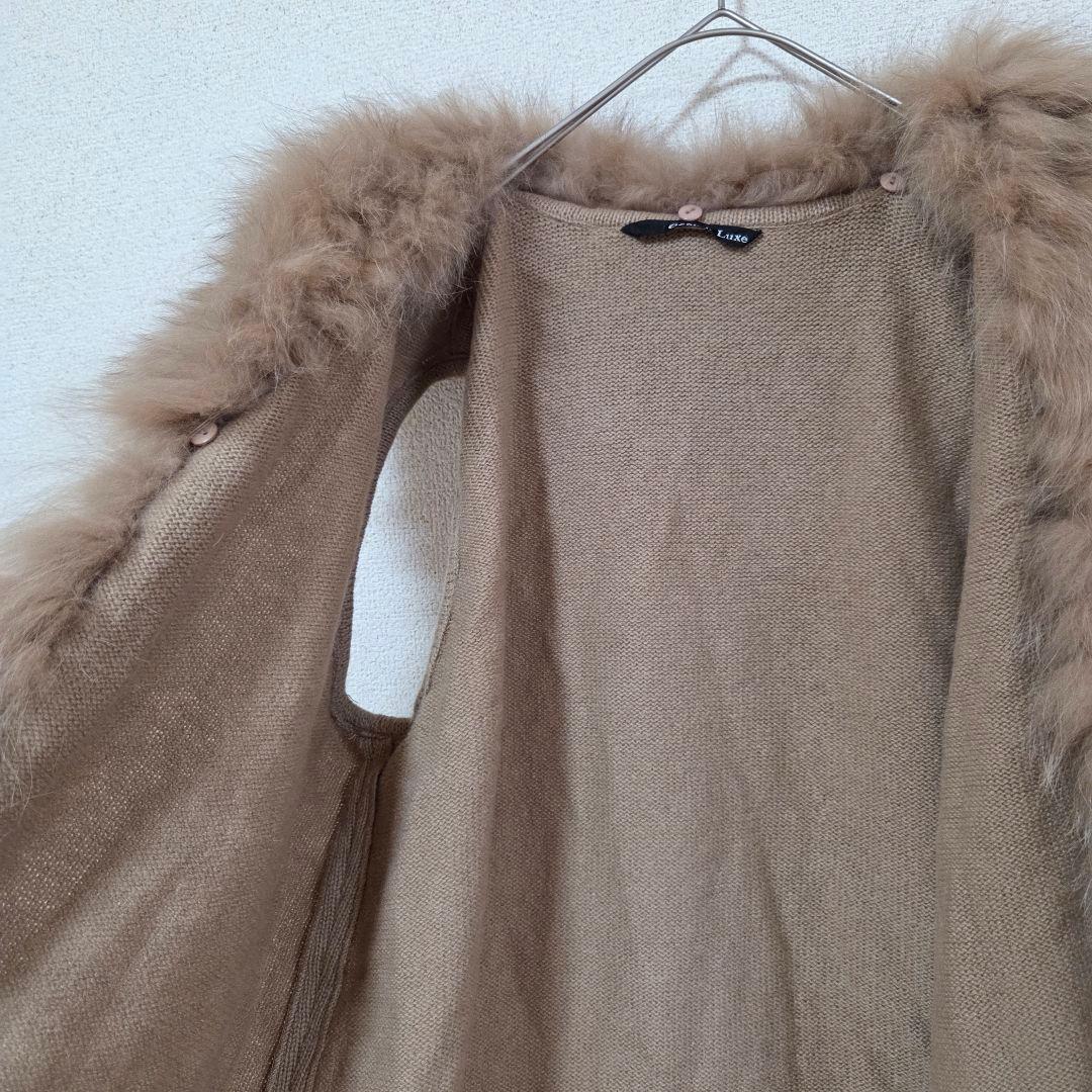 ★angel様★Coomb luxe/ベスト/ポンチョ/フォックスファー/カシミ