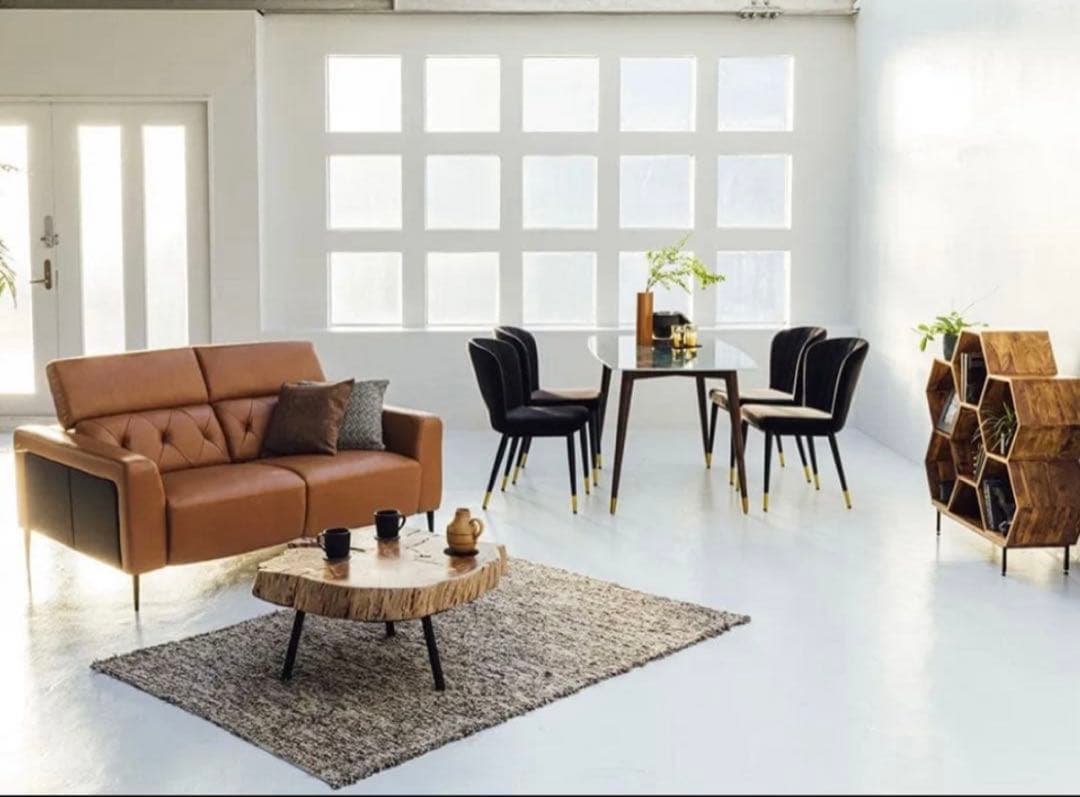 NOCE 80cm アカシア 一枚板 ローテーブル コーヒー カフェ 切株 天然