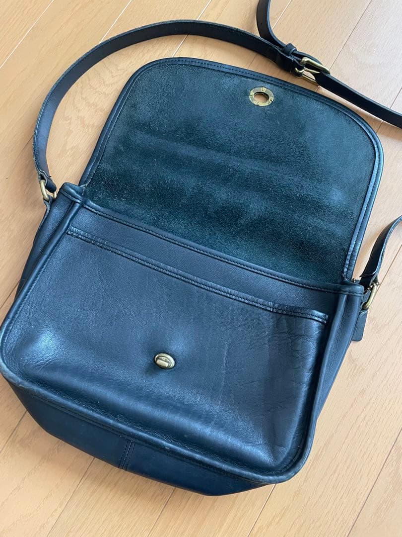 OLD COACH オールドコーチ　レザー　ショルダーバッグ　黒