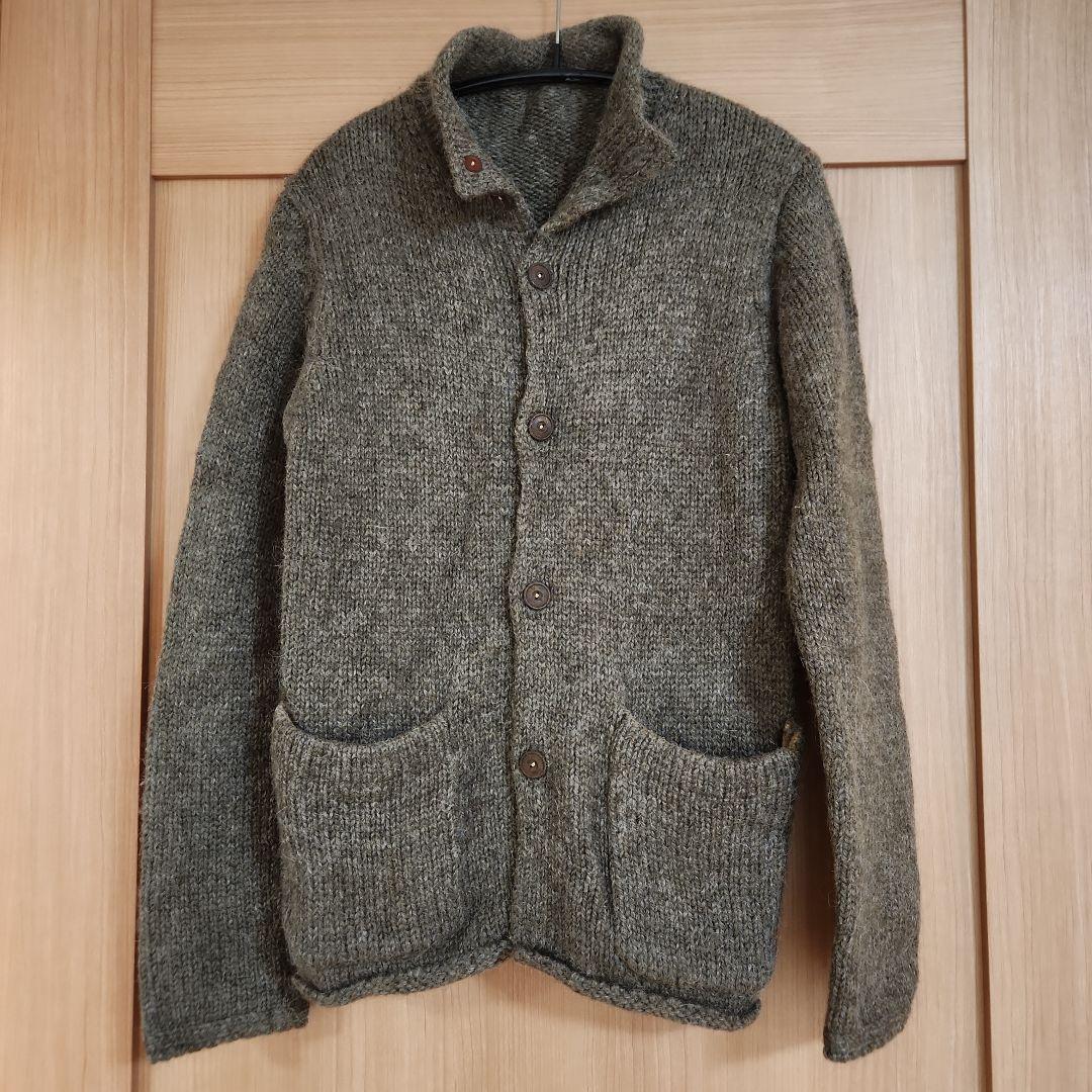 パラスパレス　アルパカ混　ウールニットカーディガン　カーキ　サイズ2