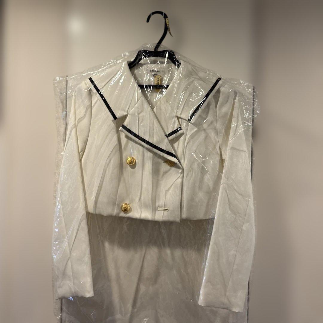 ひまわり 卒業式セレモニードレス　ホワイト ジャケットジャンパースカート