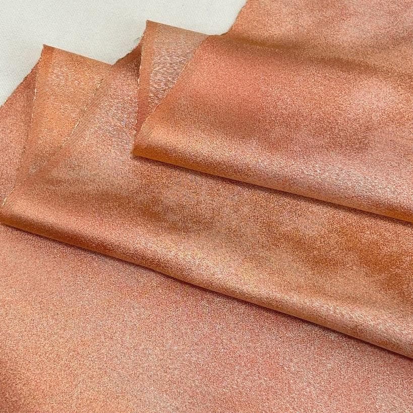 ゆりのはな　色無地　着尺反物　寿光織　銀通し　着尺　反物　正絹　B011