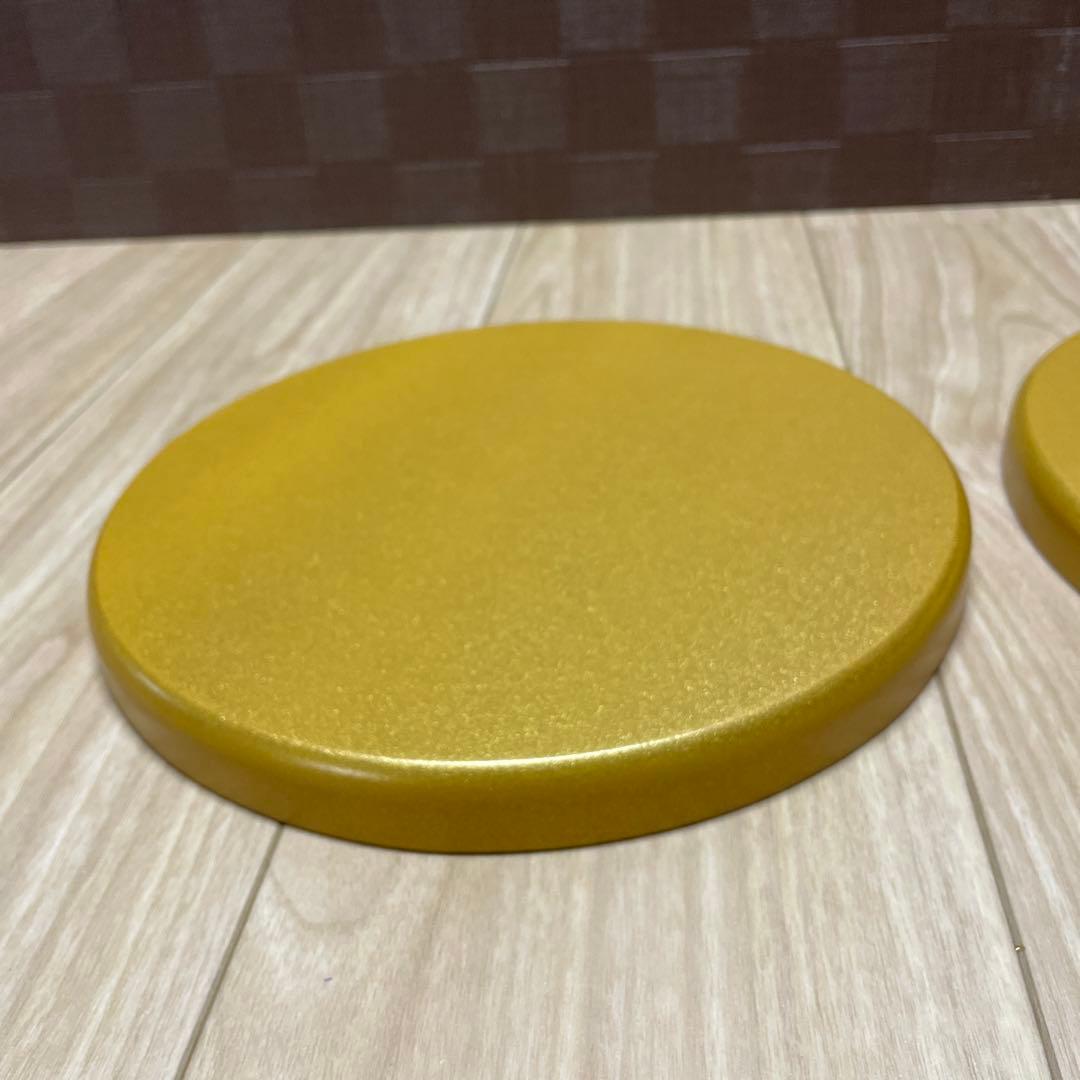 雛人形　桃の節句　親王台　丸型台　金色