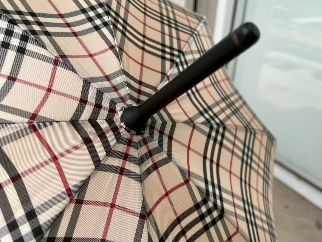 バーバリー Burberry 美品 雨傘 長傘 ノバチェック 希少 TZ6