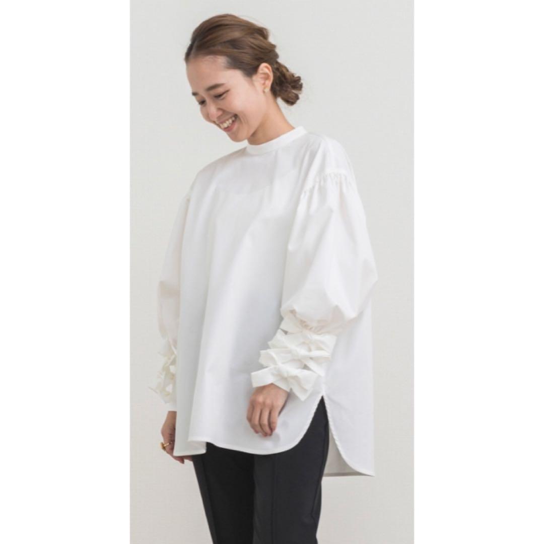 yori リボンカフスブラウス