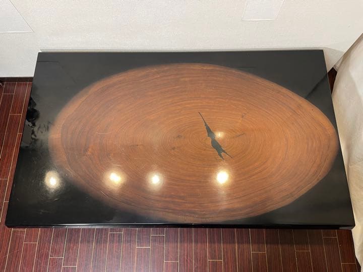 アフリカンローズウッドとも言われるブビンガ材♪カリモクのセンターテーブル 座卓