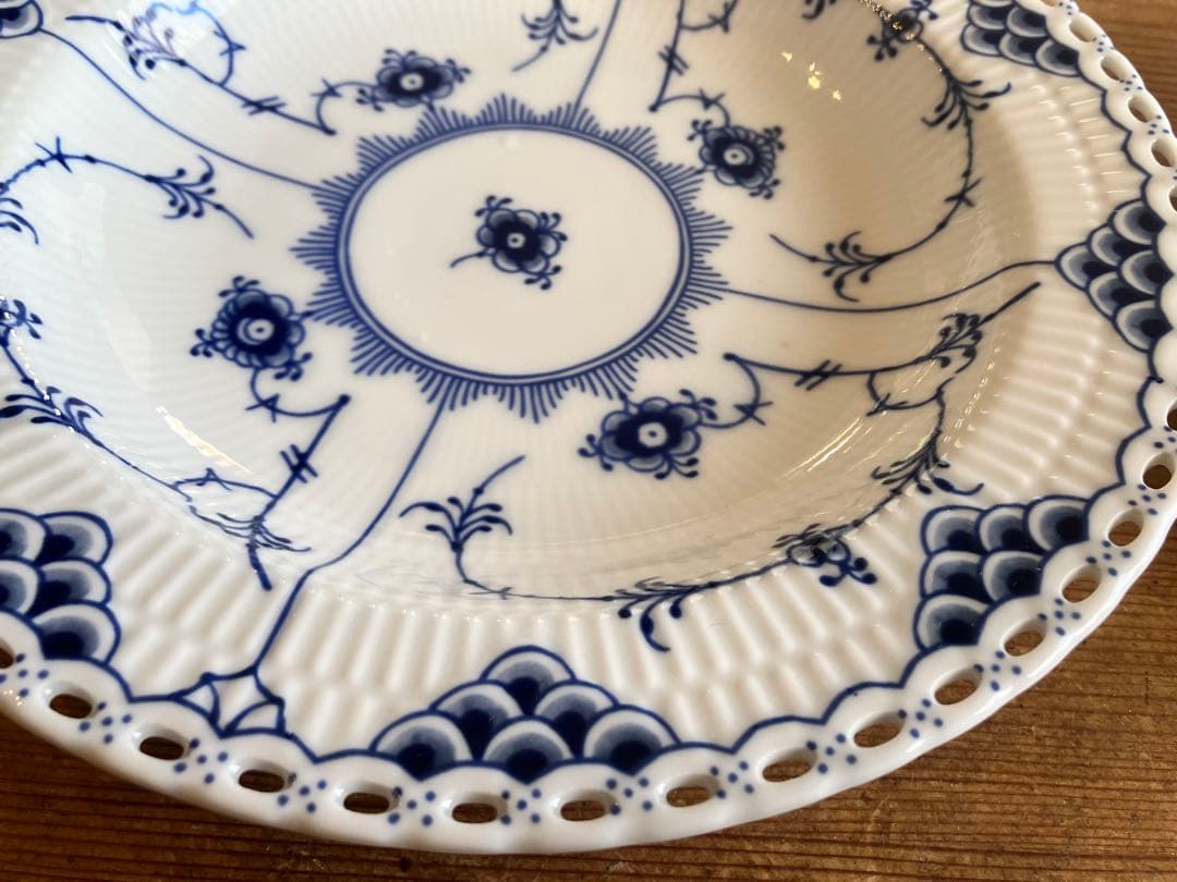 ロイヤルコペンハーゲン　ブルーフルーテッドフルレース　23スーププレート×4