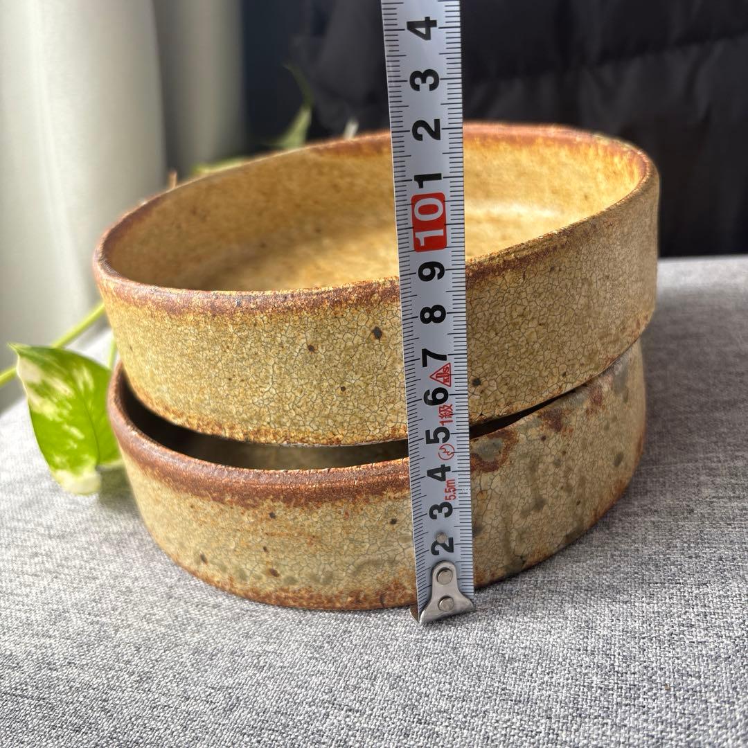 馬渡新平さん 平鉢 （ドラ鉢 ）6寸　2つセット　ペア