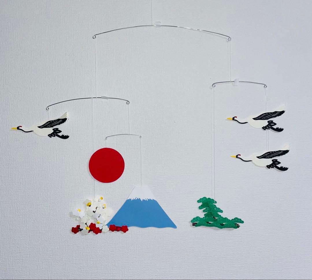 【たかこ】モビール6点 ❤︎鶴/富士山/梅/松❤︎クジラ❤︎お月見❤︎カモメ❤︎ 他