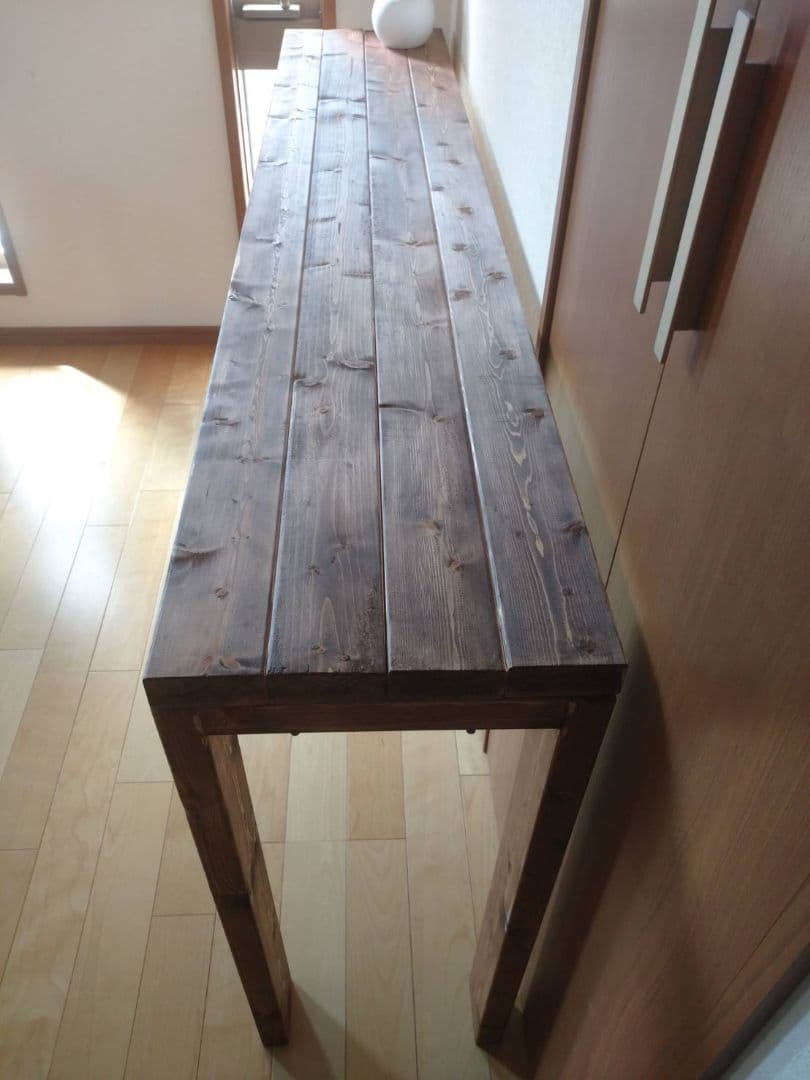 180✕45高さ68木製脚　 カウンターテーブル　木製テーブル