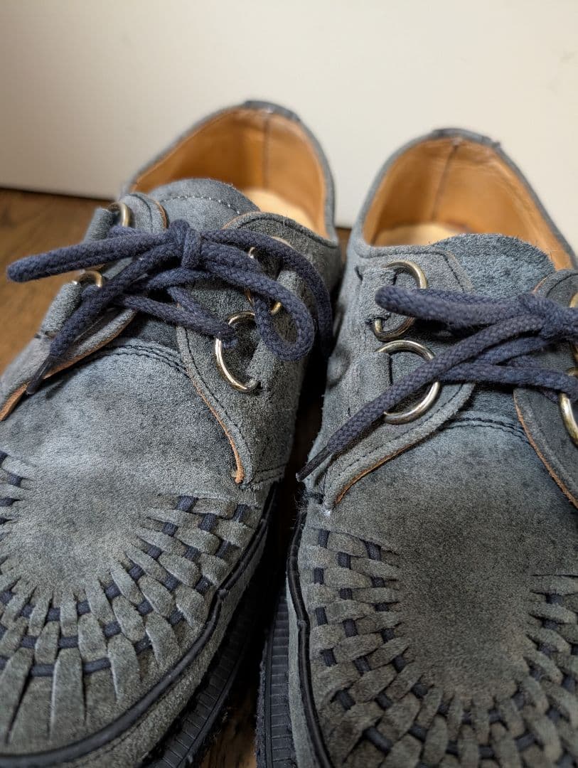 e cox ジョージコックス uk7 グレー スウェード