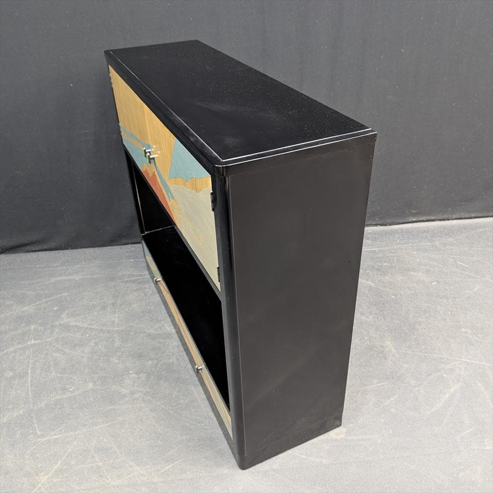 美品　本漆塗 うるしモリシゲ　飾り棚　茶棚　水屋箪笥　キャビネット　サイドボード