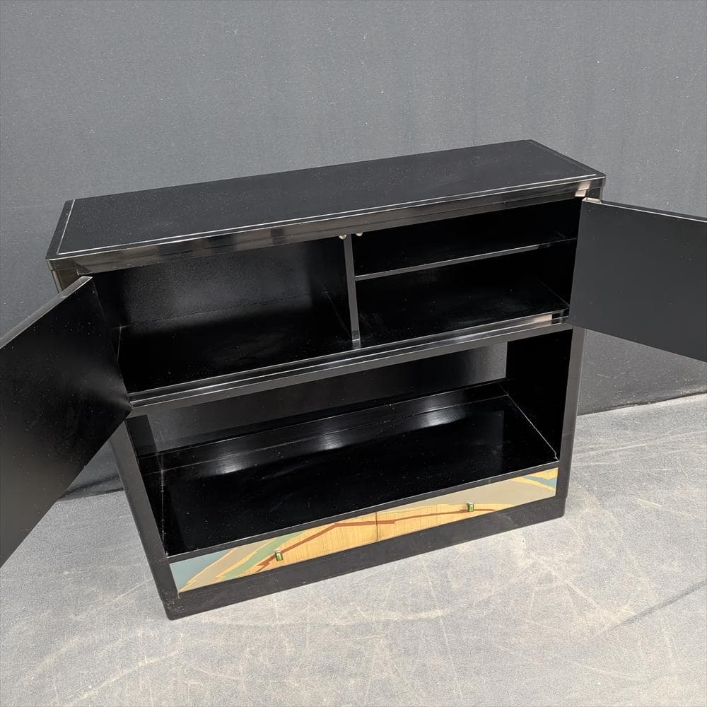 美品　本漆塗 うるしモリシゲ　飾り棚　茶棚　水屋箪笥　キャビネット　サイドボード