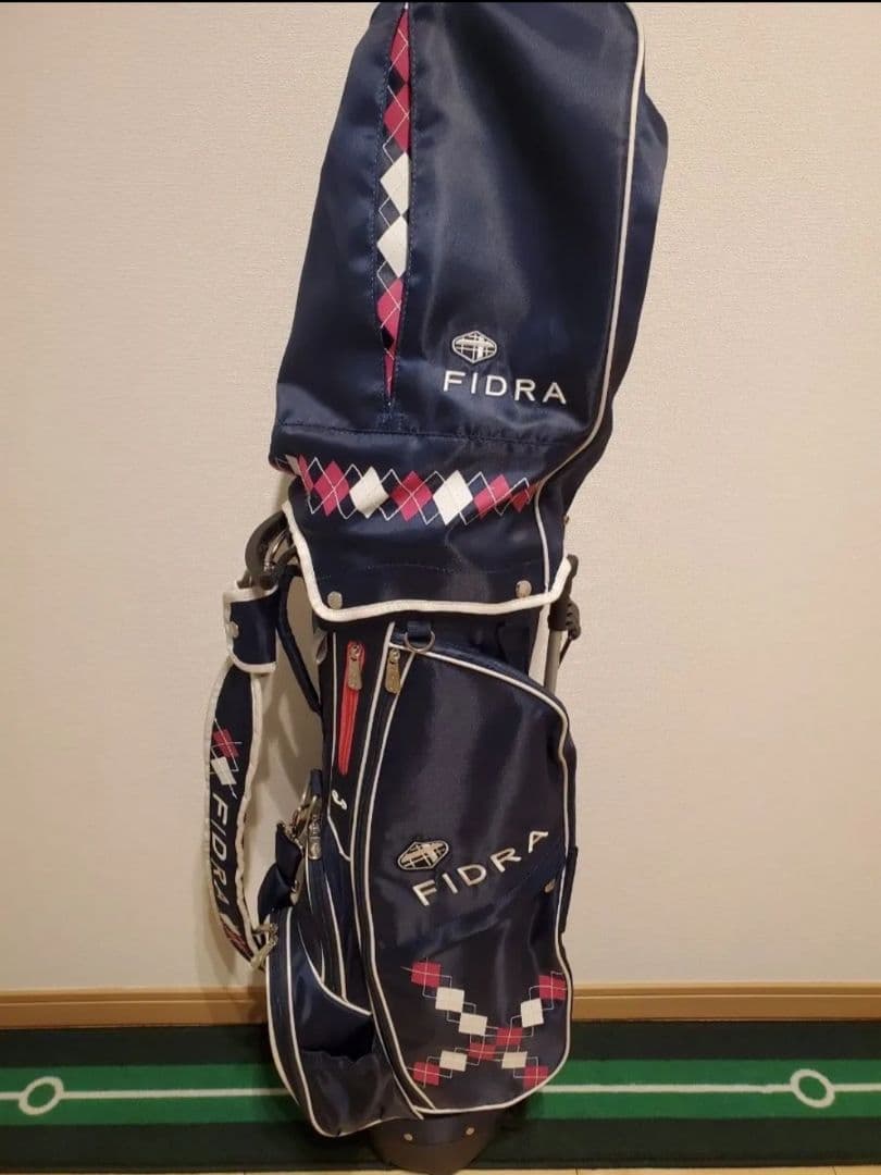 【美品】FIDRA スタンドキャディバッグ レディース アーガイル柄♡フィドラ