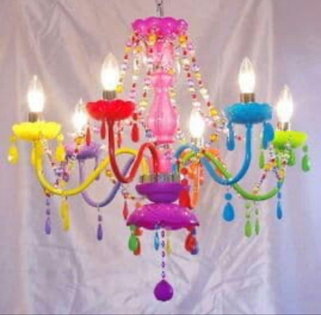 カラフルフラワーデザインシャンデリア