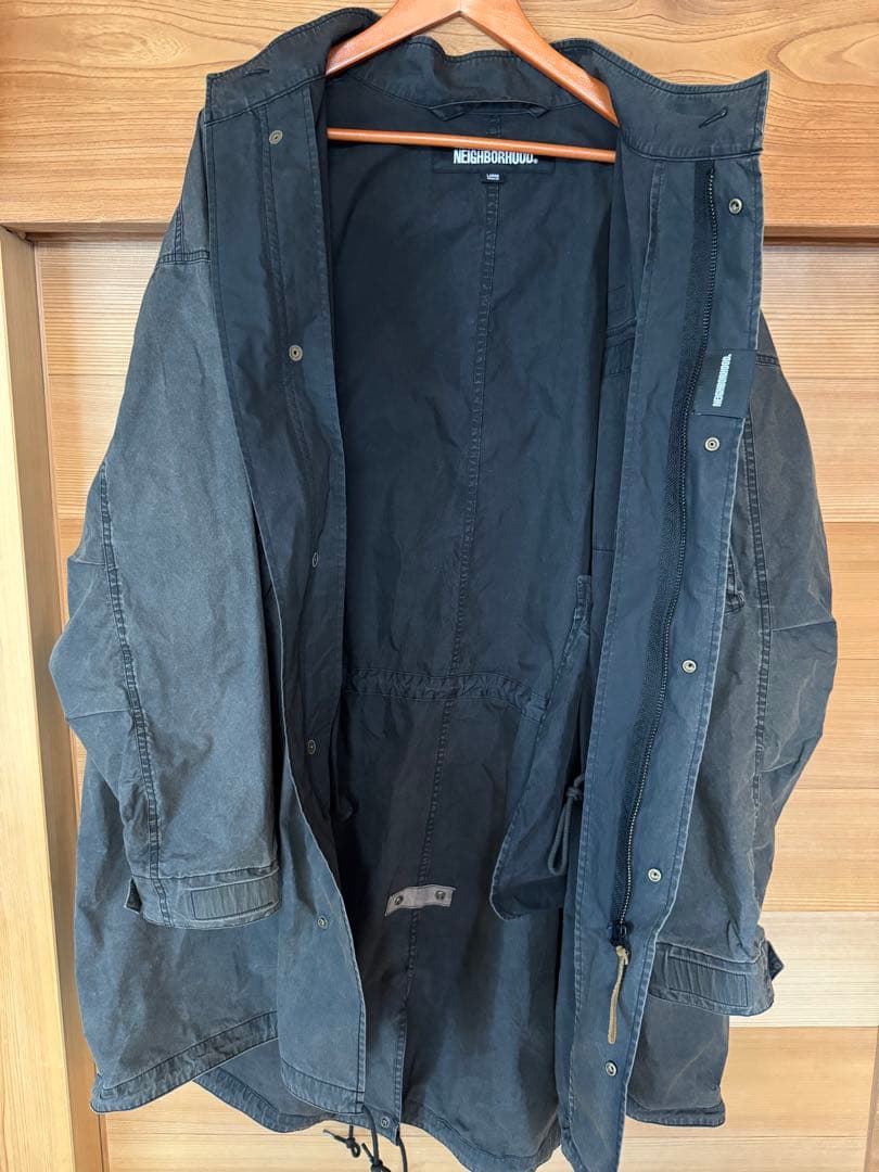NEIGHBORHOOD ブラック モッズコート　L 美品