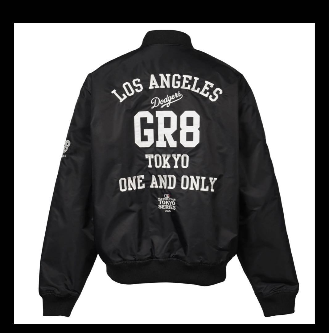 【新品未使用】MLB ドジャースGR8 バーシティジャケット Sサイズ　ブラック