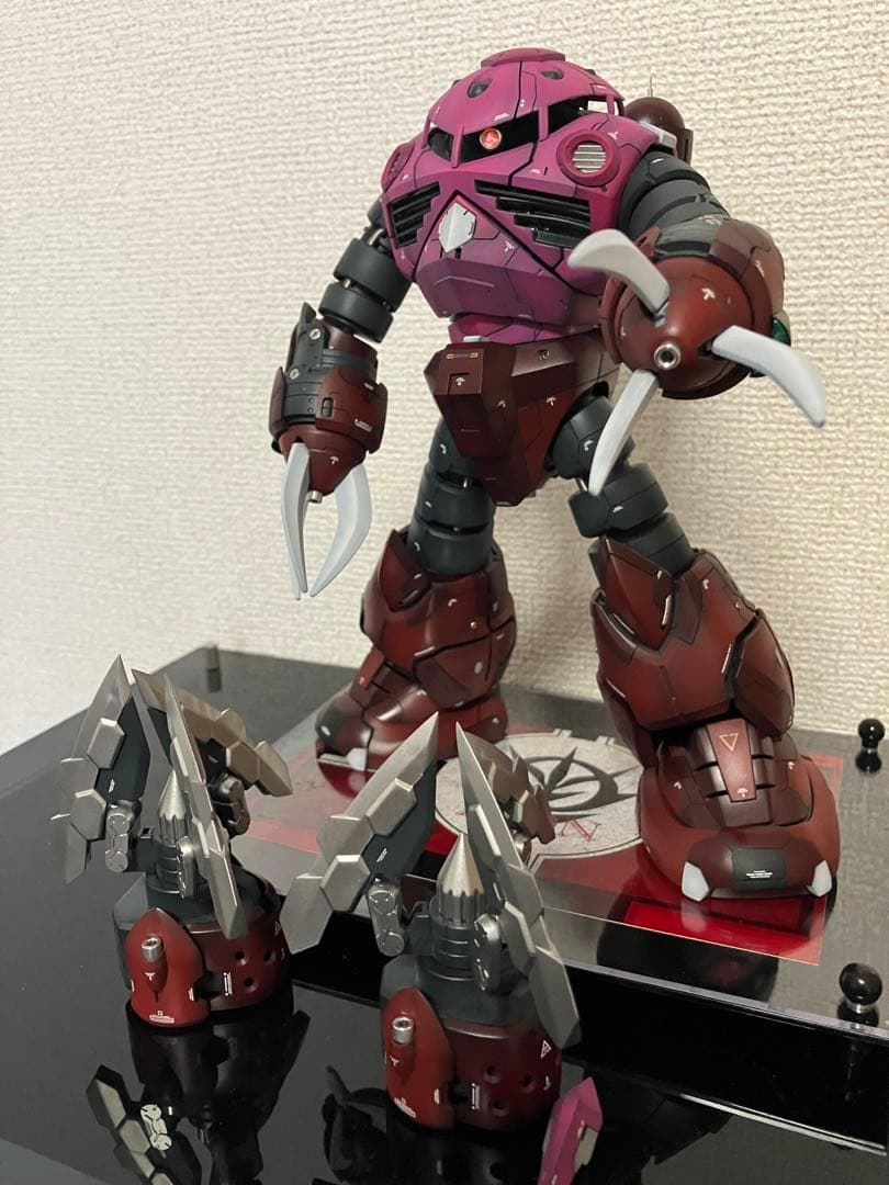 MG シャア専用ズゴック　改修塗装済完成品　台座付
