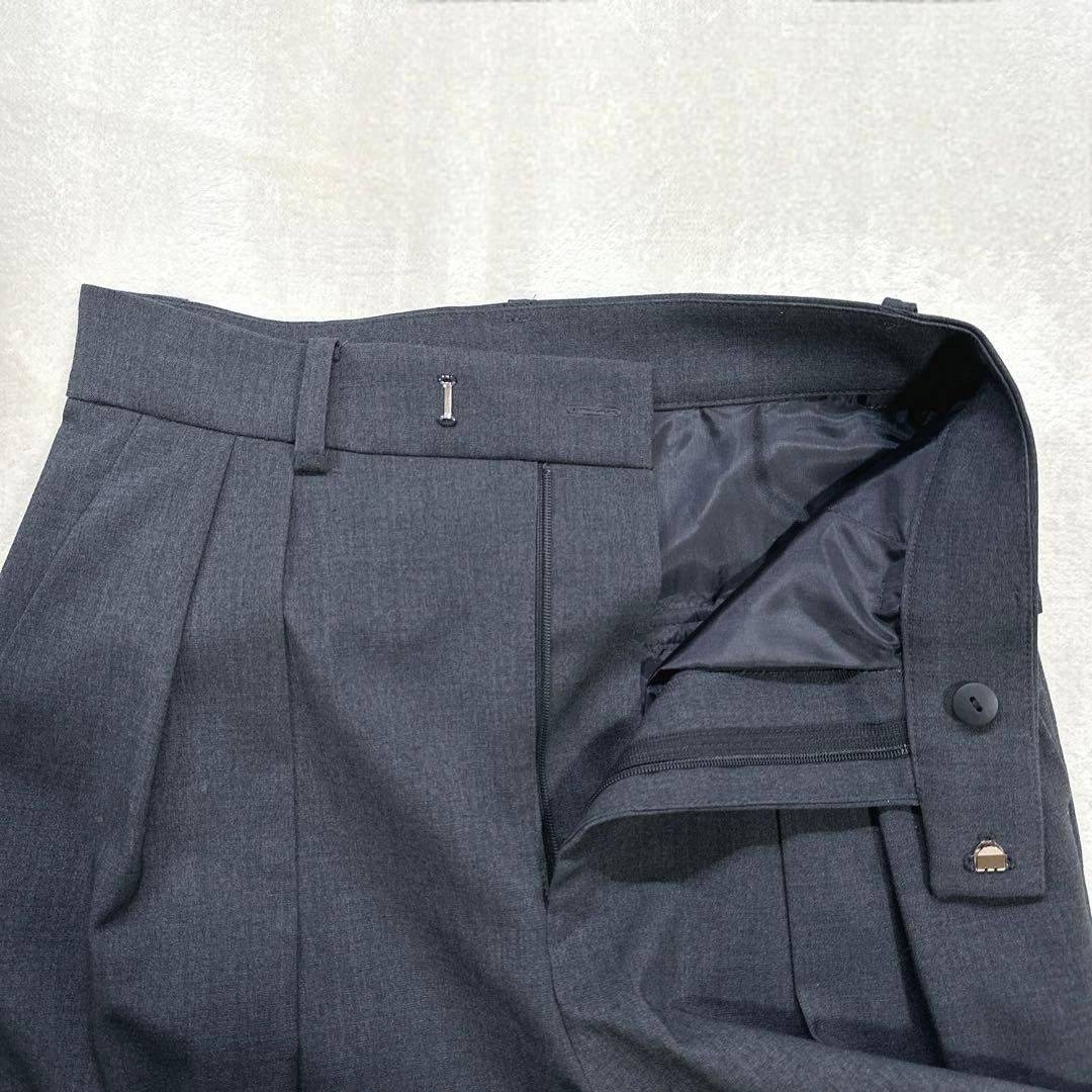 極美品 トレフルプラスワン ポケットフリルパンツ ダークグレー trefle+1