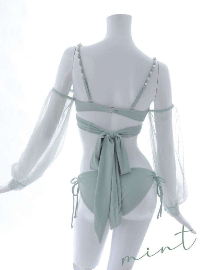 Sugar ふんわりシアー長袖ビキニ【ビキニ2点セット】