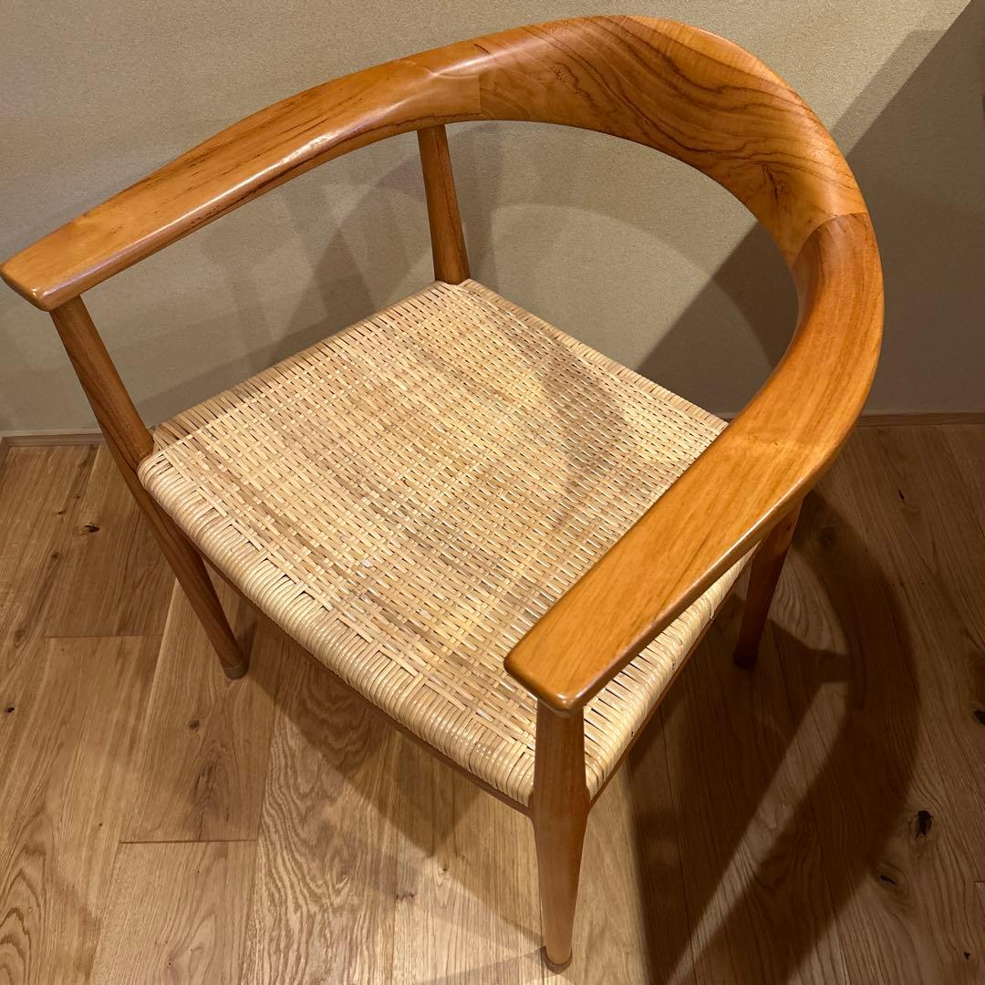 フル　サンフラワーラタン　ダイニングチェア① 専用クッションもセットです