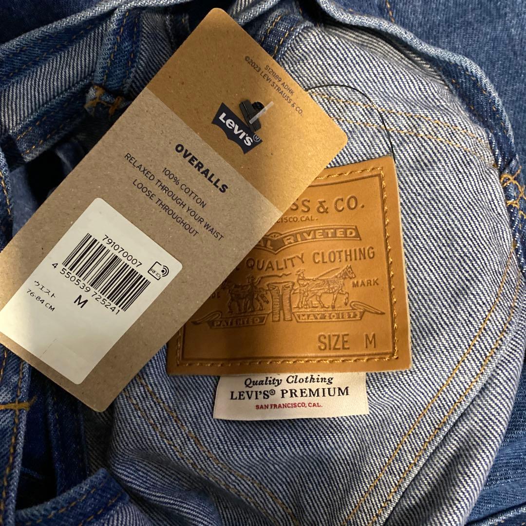 【新品】Levi's OVERALLS Mサイズ デニムブルー