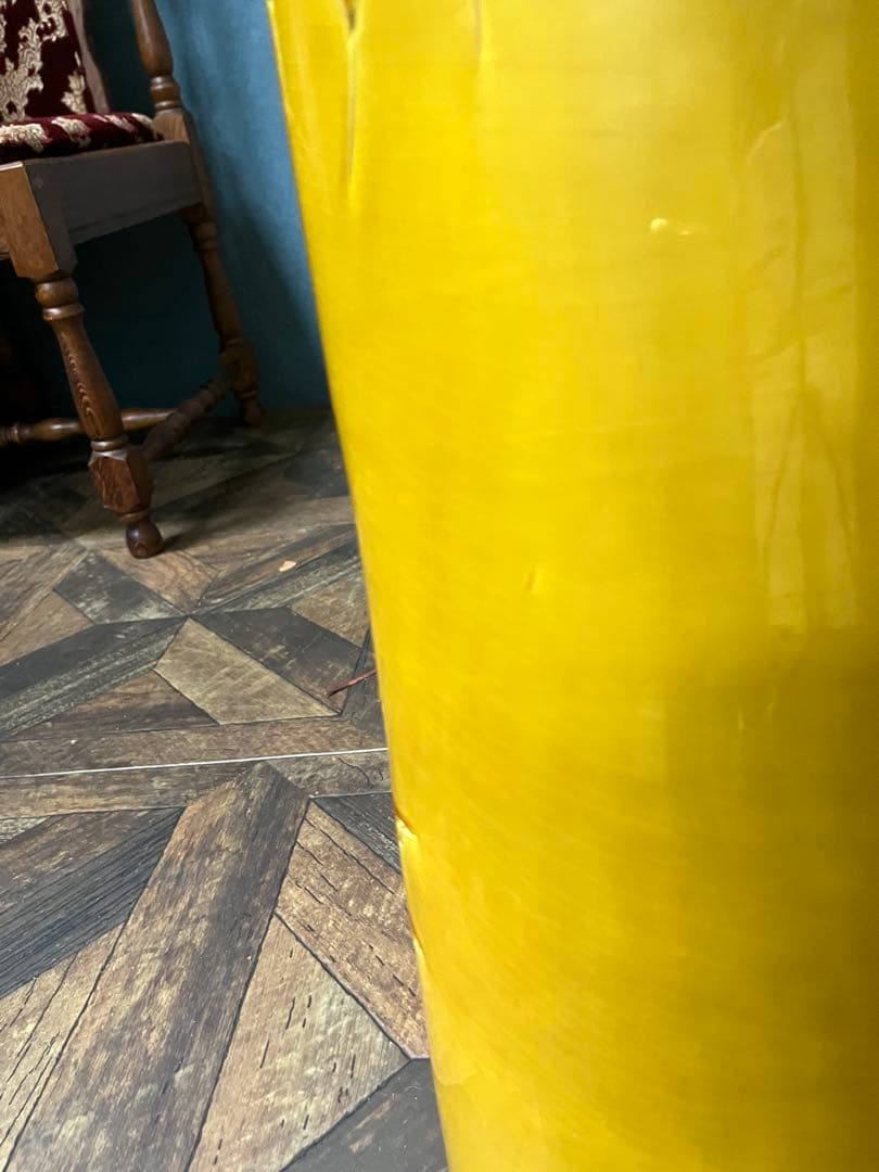 たむ ＊陶器 傘立て インテリア 昭和レトロ 黄色 玄関