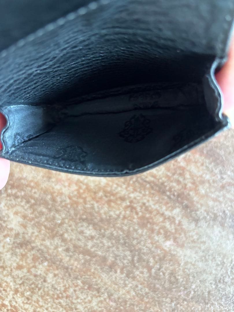 【美品】クロムハーツ 3ポケット アーチロゴ レザー カードケース ブラック