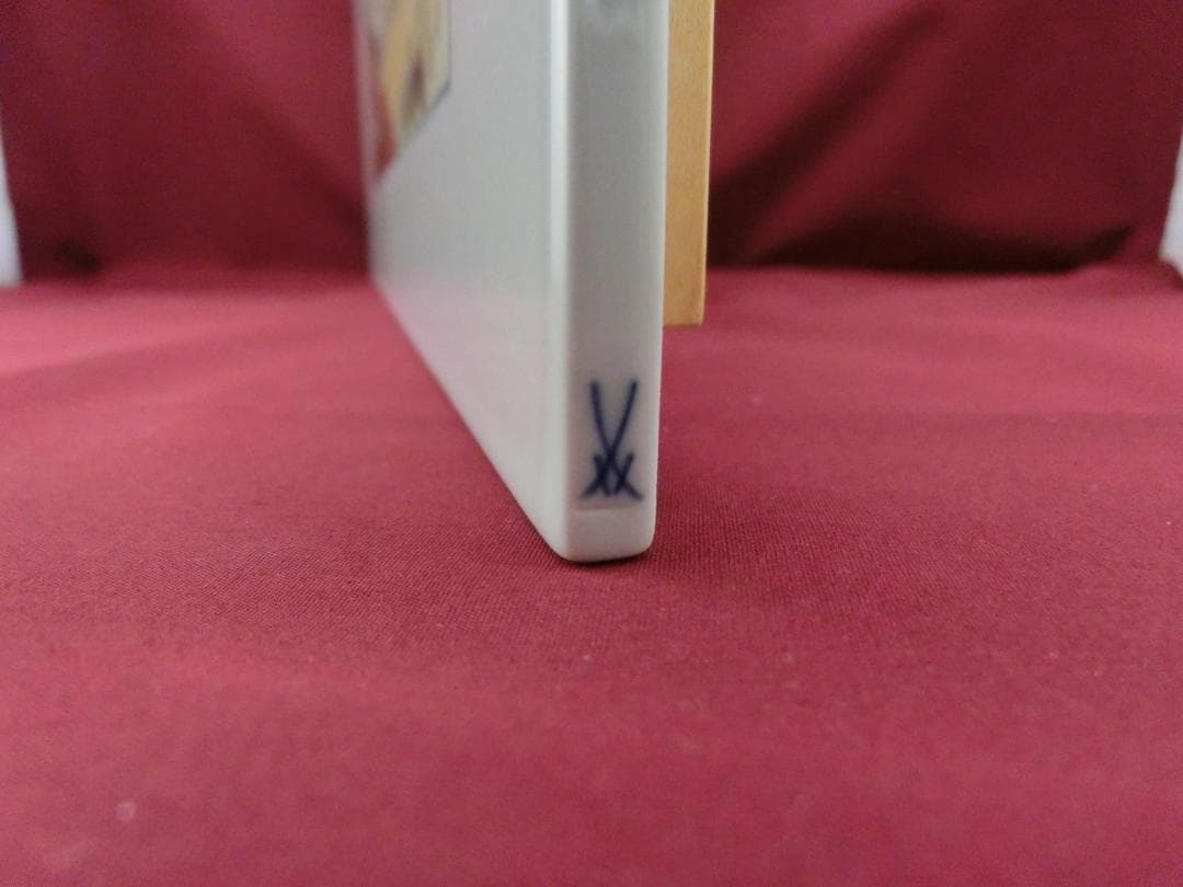 【マイセン】ドイツ丘陵風景・陶板画（値下げ再出品）