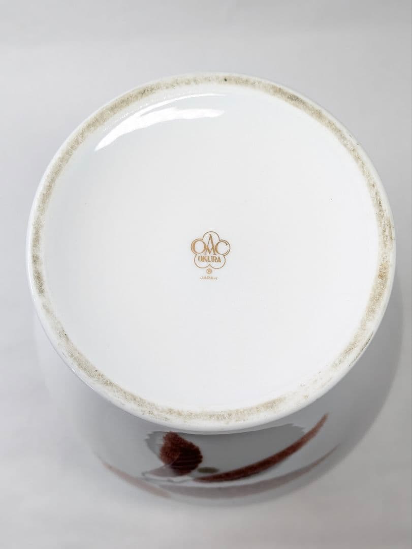 大倉陶園 金彩色絵 栗図 花瓶 高さ約27.5cm