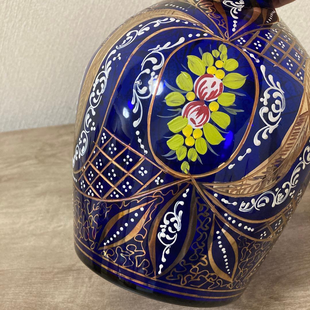 ボヘミアングラス　デキャンタ　珍品　特大　切り子　ヴィンテージ