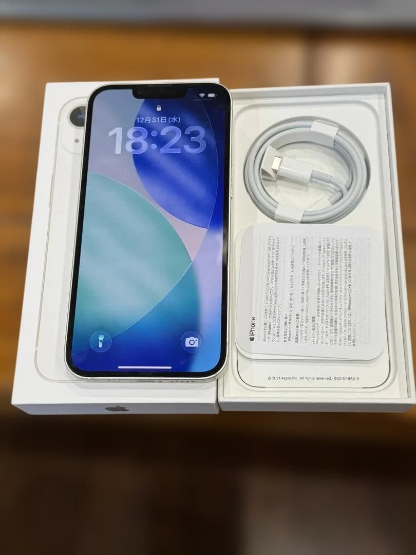 箱付きApple iPhone 13 ホワイト128GB SIMフリー