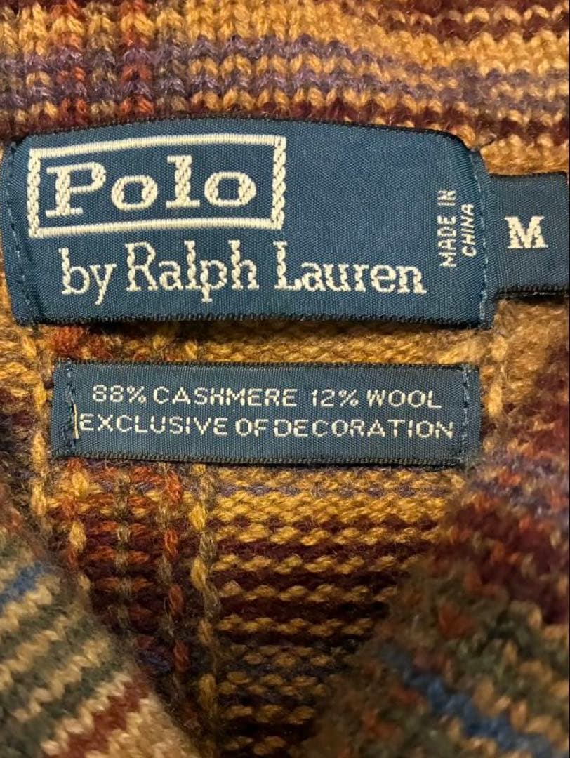 90s ラルフローレン カシミヤ混　シューティング　ハンティング　エルボーパッチ