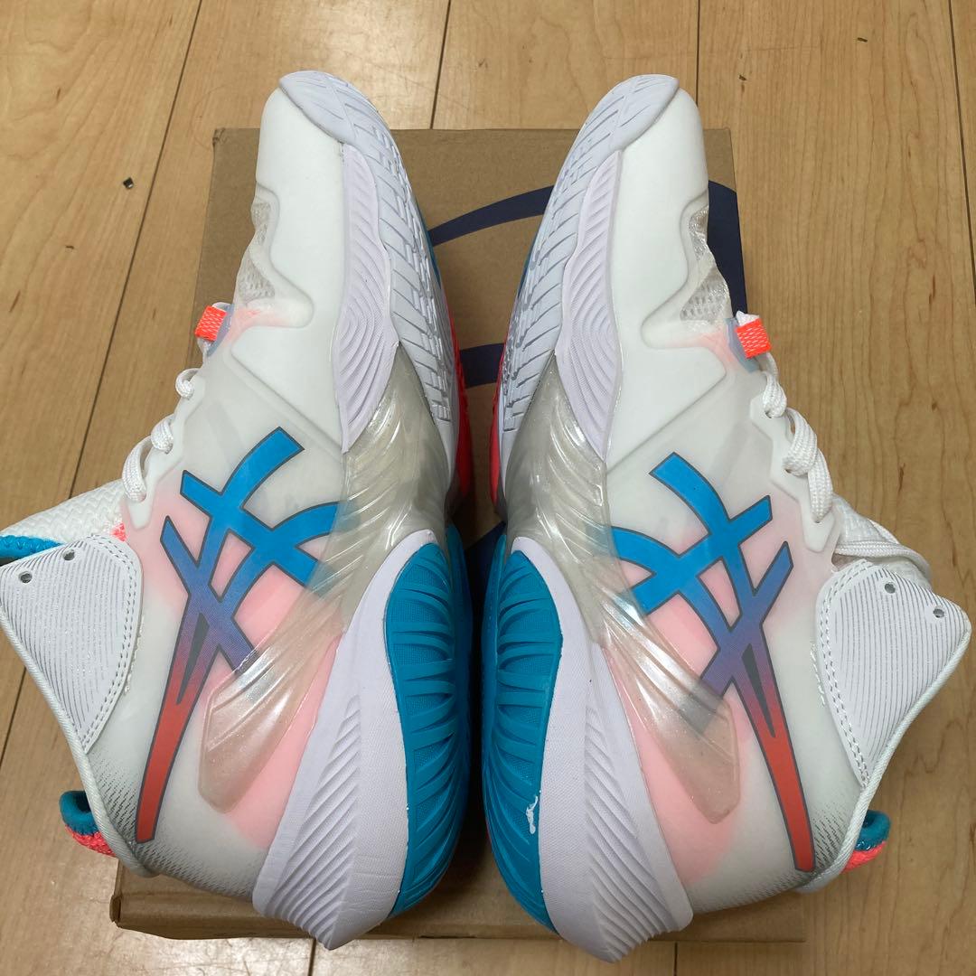 MJ 様 ASICS バレーボールシューズ ホワイト/オレンジ/ブルー