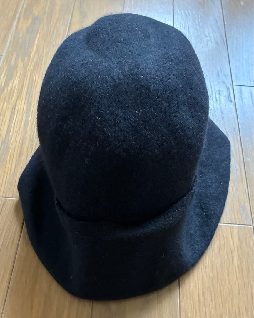 chisaki 帽子　Tieka ウール　カシミヤ　黒
