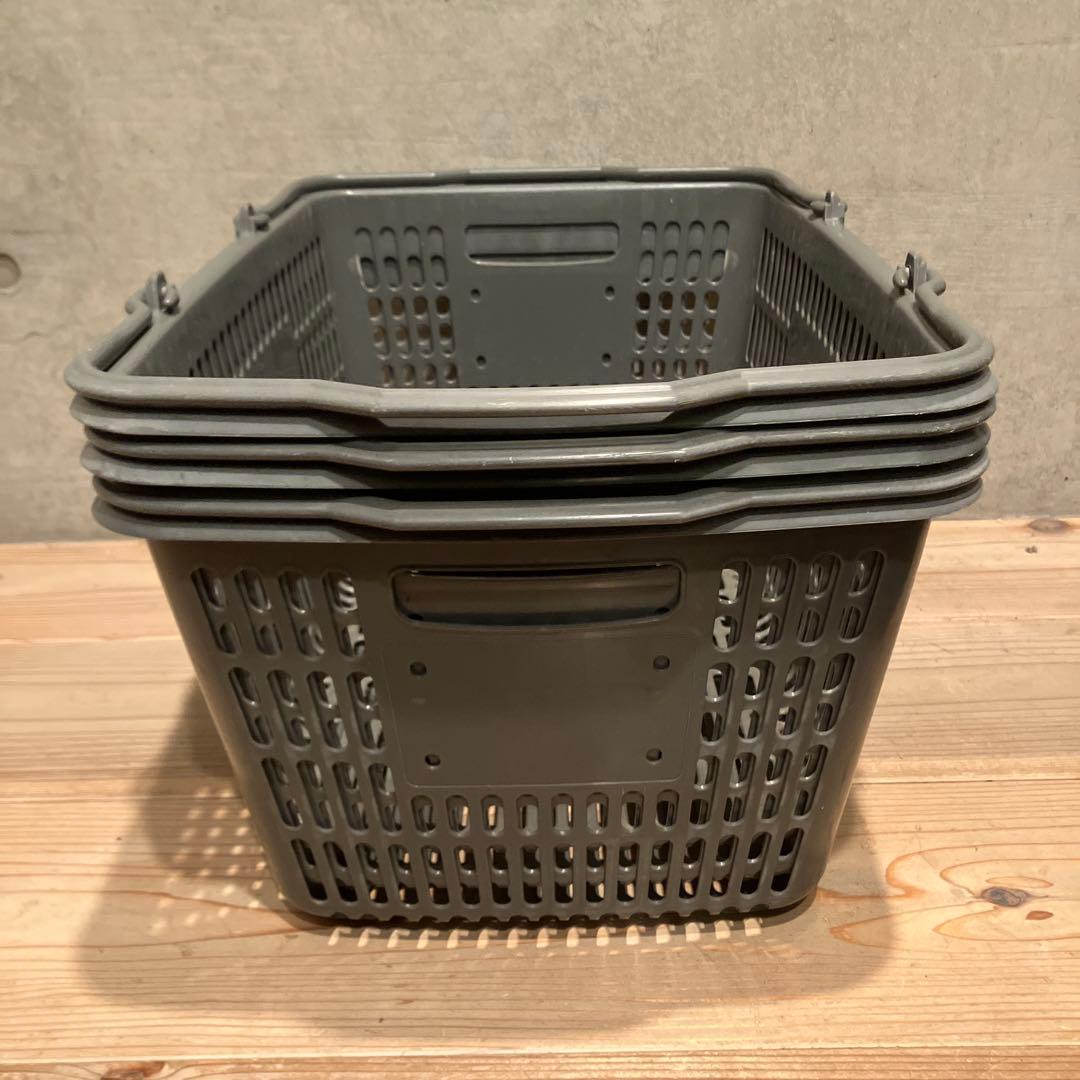 チ*公様 昭和レトロ　イオン　9個　買い物かご　レトロポップ　収納　かご　店舗