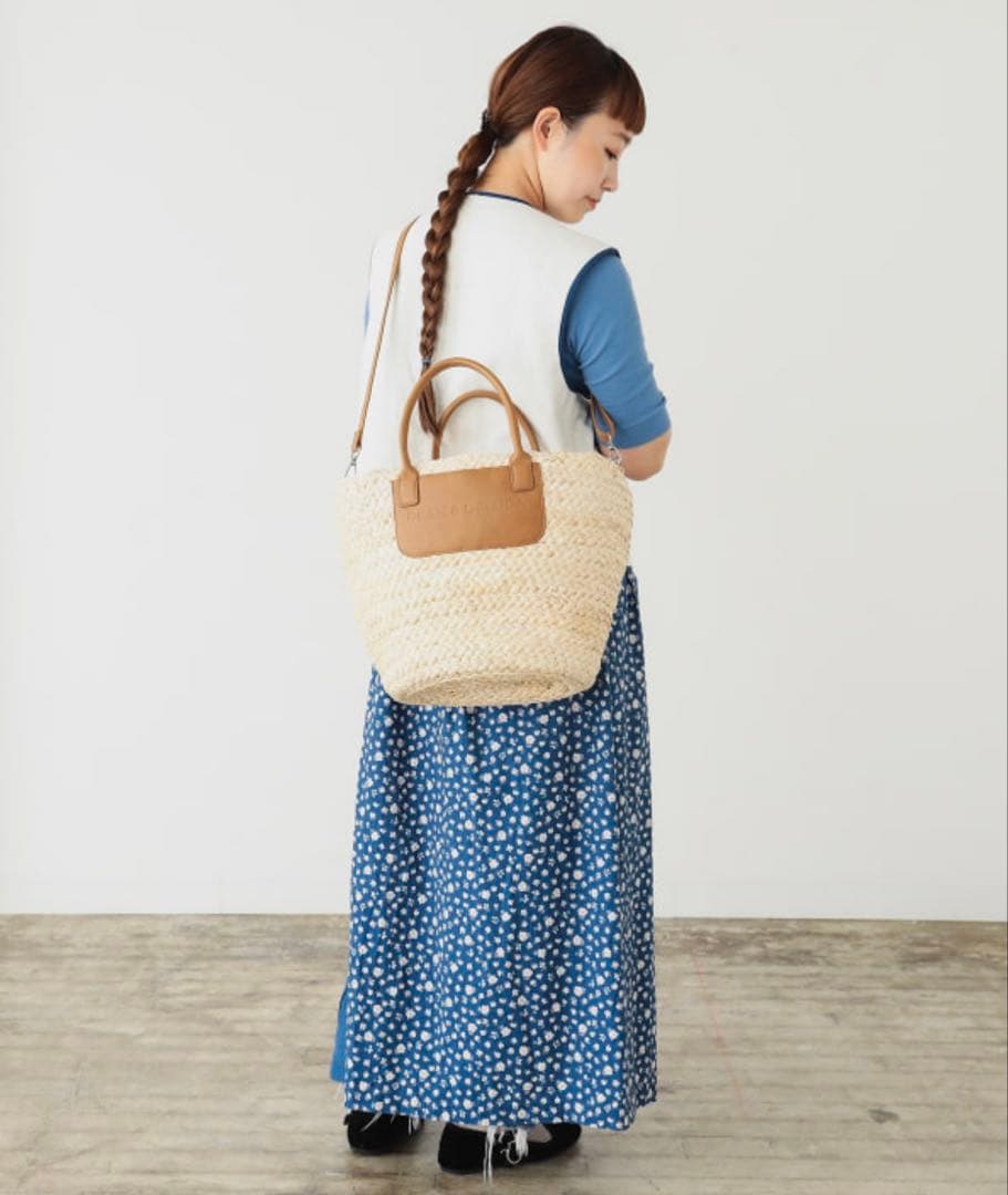 SALE！DEAN & DELUCA ストロー かごバッグ大