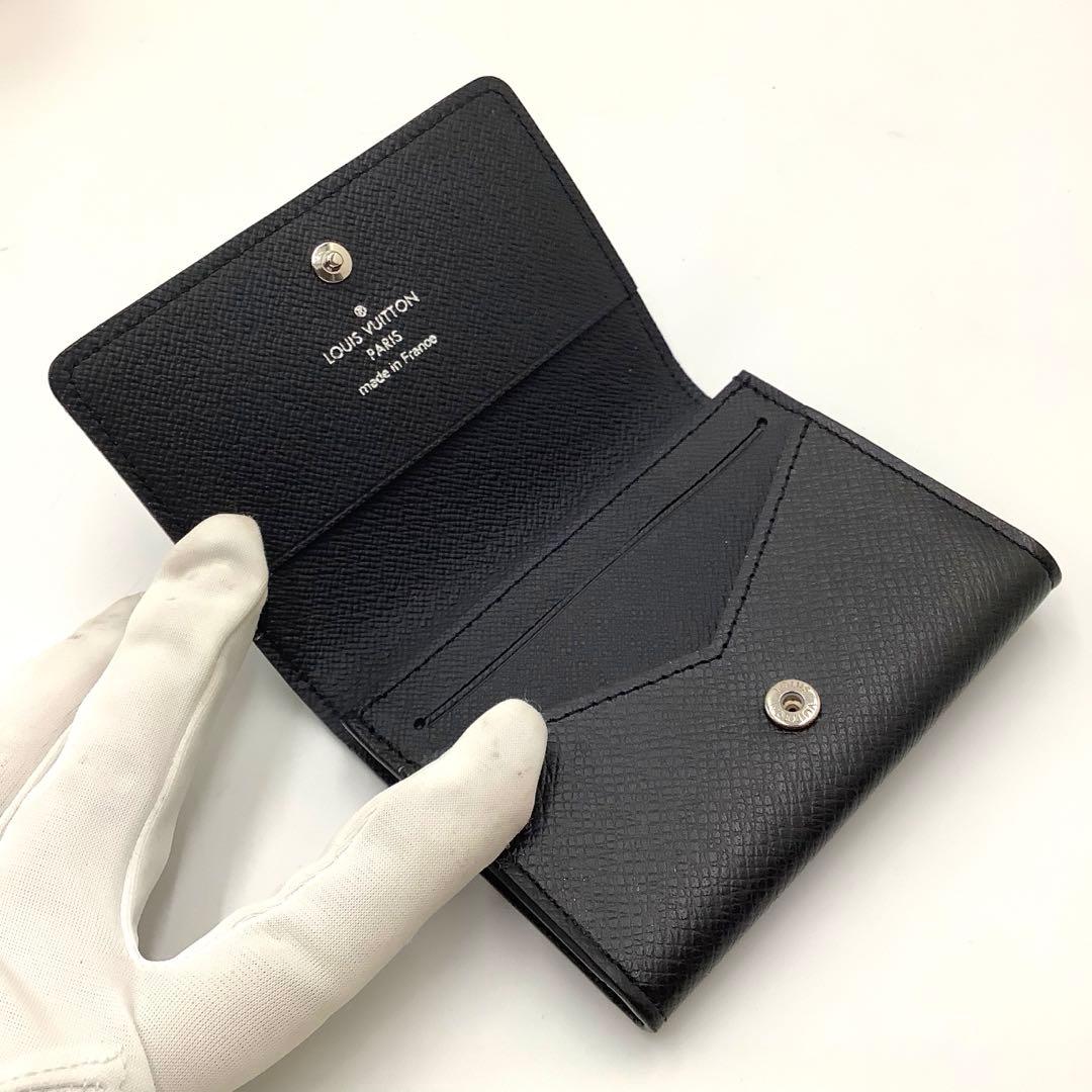 新品未使用 ルイヴィトン タイガ アンヴェロップカルトドゥヴィジット NM 黒