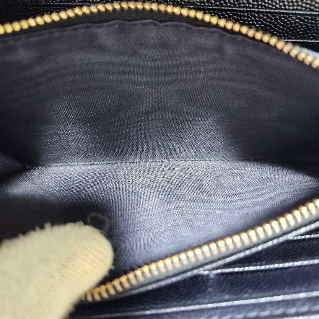 ✨未使用級✨サンローラン　長財布　二つ折り　カサンドラ　キャビアスキン　ブラック