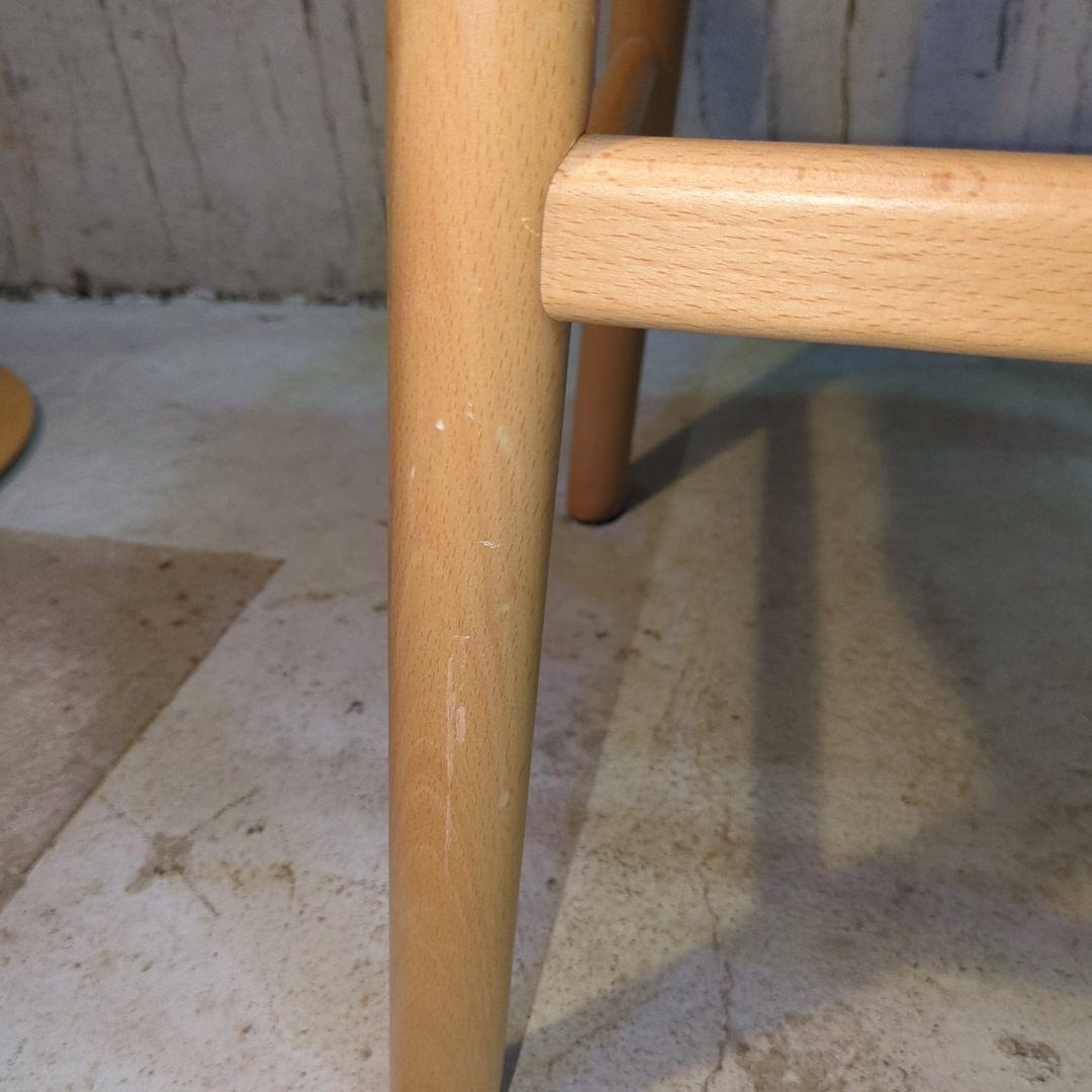 美品！ペーパーコード 天然木アームチェア ダイニングチェア Yチェア風 曲木　②